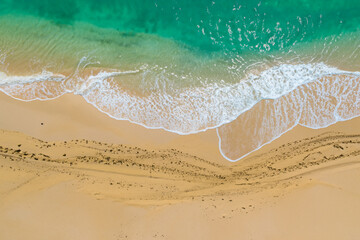 Aerial Serenity: Beautiful Beach Sand from Above