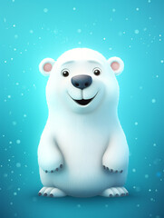 Polar bear cartoon illustration
