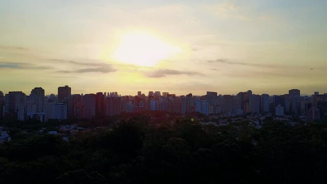 Ibirapuera Park, S&atilde;o Paulo, Brazil, aerial view, drone, 4k, park view