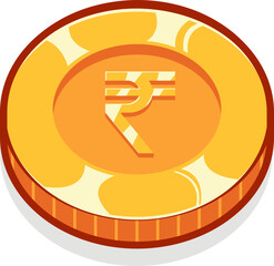 Rupee gold currency coin
