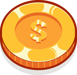 Us dollar gold currency coin