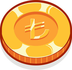 Lira gold currency coin