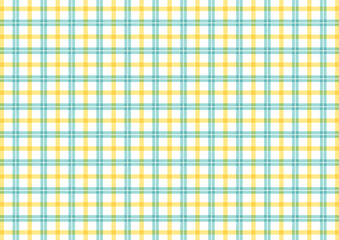 線がちょっとガサガサしているチェック模様（緑/黄色）