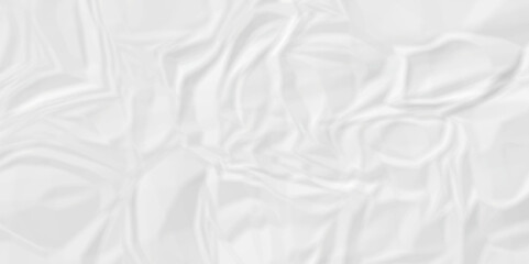 White crumpled  and wrinkled paper texture crush paper so that it becomes creased and wrinkled. Old white crumpled paper sheet background texture. 	
