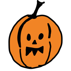 Icon illustration halloween pumpkin