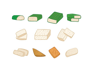 fermented soybean covered with banana leaf healthy food