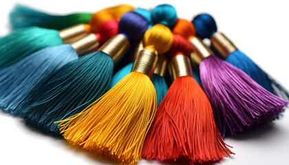 Fototapeta premium A colorful collection of sewing items in a variety of materials generated by AI
