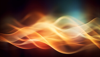 Obraz premium Glowing abstract flame igniting a vibrant multi colored futuristic wallpaper generated by AI