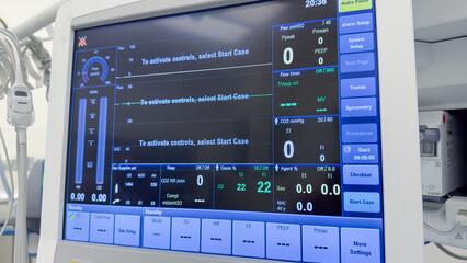 Hospital monitor, Lifeline pulse checker, a symbol of vigilance, health, and medical care, displaying vital signs for patient monitoring