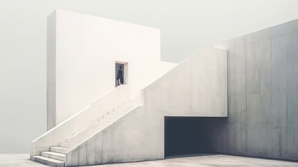 Obraz premium Embrace minimalism and simplicity, using clean lines and sparse elements to convey a sense of calm and clarity in the abstract composition