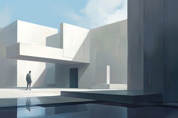 Embrace minimalism and simplicity, using clean lines and sparse elements to convey a sense of calm and clarity in the abstract composition