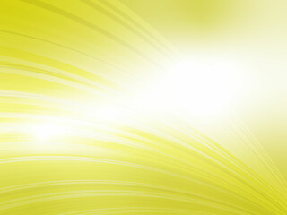 鮮やかな発光色のウェーブ抽象背景_ライトイエロー