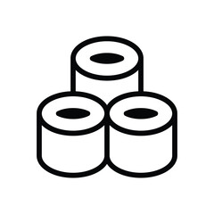 Sushi - Thin line icon - Food Icon - EDITABLE STROKE - EPS Vector