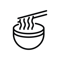 Noodles, Pasta - Thin line icon - Food Icon - EDITABLE STROKE - EPS Vector