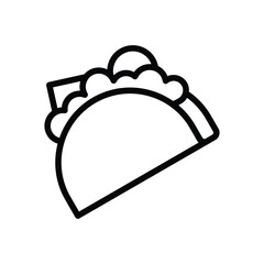 Taco - Thin line icon - Food Icon - EDITABLE STROKE - EPS Vector