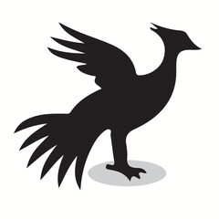 Balinese silhouettes and icons. Black flat color simple elegant Balinese animal vector and illustration.