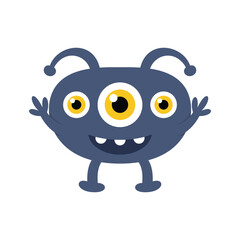 Space Object Illustration Isolated In White Background. Galaxy and Space Object Icon Design in Flat Style.