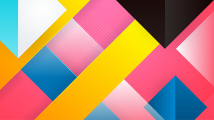 Vector abstract graphic design banner pattern presentation background web template. Modern colorful geometric shapes 3d abstract technology background. Vector abstract graphic design banner.