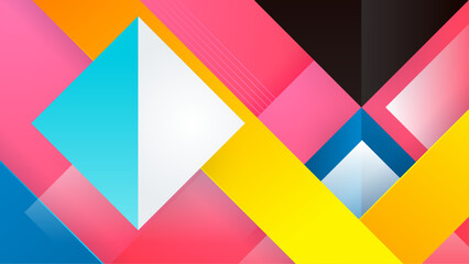 Abstract colorful background with 3d modern trendy fresh color for presentation design, flyer, social media cover, web banner, tech banner