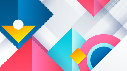 Vector abstract graphic presentation design banner pattern wallpaper background web template.Colorful geometric shapes abstract modern technology background design.
