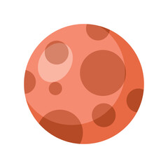 Space Object Illustration Isolated In White Background. Galaxy and Space Object Icon Design in Flat Style.