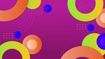 Modern colorful geometric shapes abstract technology background. Vector abstract graphic design banner pattern presentation background web template.