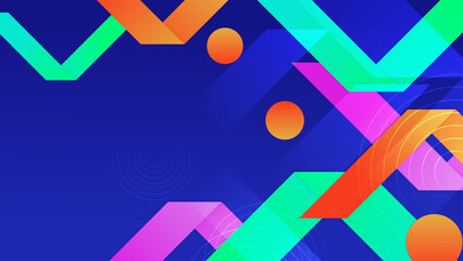 Minimal geometric colorful geometric shapes light technology background abstract design. Vector illustration abstract graphic design pattern presentation background web template.