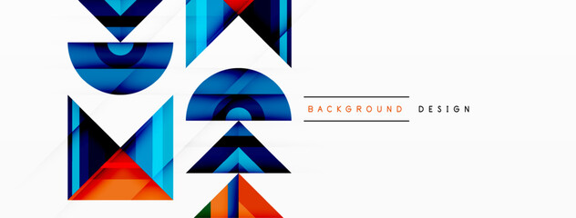Fototapeta premium Creative geometric futuristic techno background