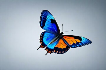 Fototapeta na wymiar butterfly on a blue background generated by AI tool