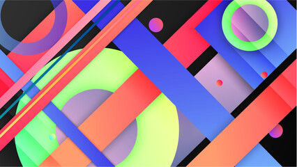 Vector illustration abstract graphic design banner pattern presentation background wallpaper web template. Modern abstract colorful geometric shapes background.