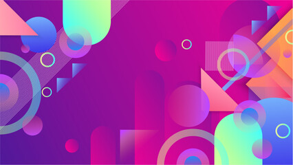 Fototapeta premium Abstract colorful geometric shapes background. Vector illustration abstract graphic design banner pattern presentation background wallpaper web template.