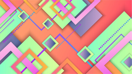 Abstract colorful geometric shapes background. Vector illustration abstract graphic design banner pattern presentation background wallpaper web template.