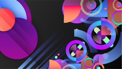Vector illustration abstract graphic design banner pattern presentation background wallpaper web template. Modern abstract colorful geometric shapes background.