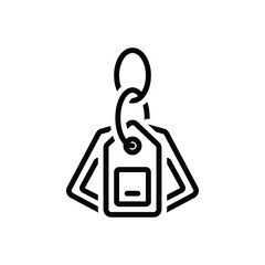 Black line icon for tags 