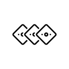 Black line icon for collection 