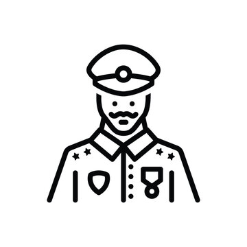 recommend clip art: Black line icon for commander 