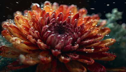 Naklejka na ściany i meble Vibrant gerbera daisy bouquet showcases beauty in nature growth generated by AI