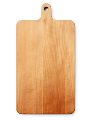 Empty wooden cutting board isolated on transparent background, Generative AI