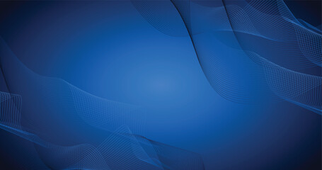 Abstract glowing circle lines on dark background. Futuristic technology concept. Horizontal banner template. Suit for poster, cover, banner, brochure, website