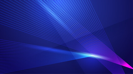 Obraz premium Dark blue background. Modern line stripes curve abstract presentation background. Luxury paper cut background. Abstract decoration, golden pattern, halftone gradients