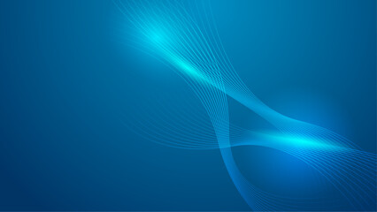 Flowing dark blue curve shape with soft gradient vector abstract background, relaxing and tranquil art, can illustrate health medical or sound of music