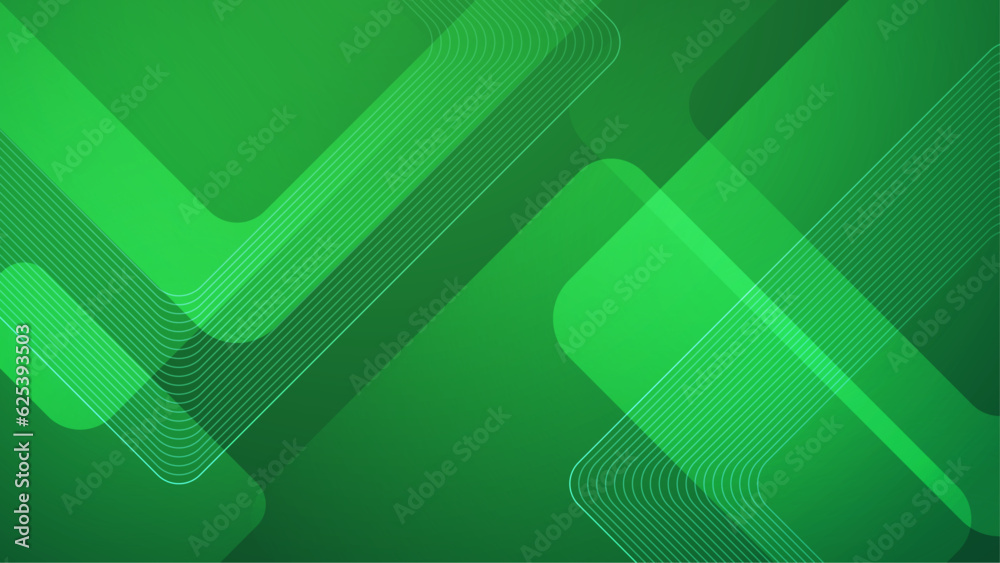 Wall mural modern green wave curve abstract presentation background. vector illustration design for presentatio