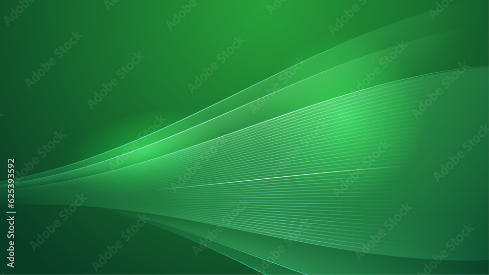 Poster modern green wave curve abstract presentation background. vector illustration design for presentatio