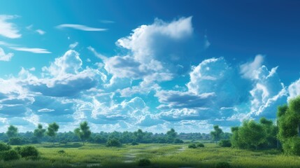 Obraz na płótnie Canvas landscape with sky and clouds