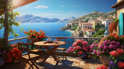 Selbstklebende Fototapeten the charm of the Amalfi Coast © ginstudio