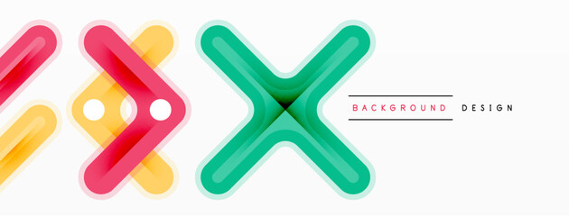 Obraz premium Minimal geometric background cross line. Design for wallpaper, banner, background, landing page, wall art, invitation, prints, posters