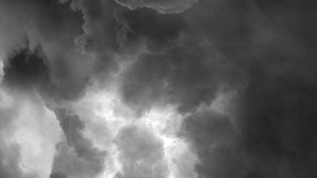 Lightning Montage Of Several Flashes With Bolts