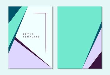 Colored geometric shapes. place for text. Business brochure, flyer, postcard, poster design. Template for your design. Vector