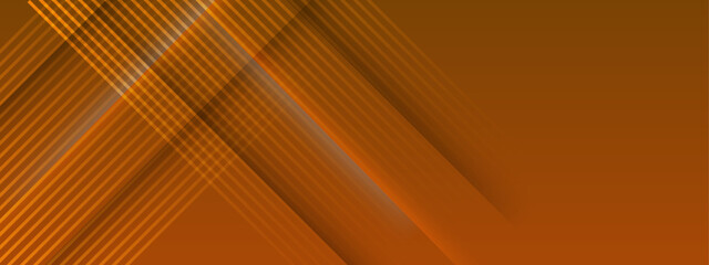 Abstract luxury golden lines curved overlapping on orange background. Template premium award design.