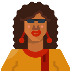 African woman .flat icon design